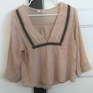 light pink blouse